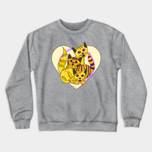 Three Intersex Kitties Crewneck Sweatshirt